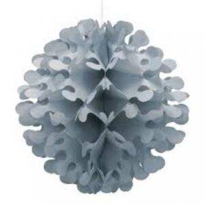 BOLA DE PAPEL DECORATIVA 12'' PRATEADO