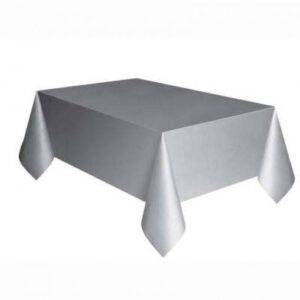 TOALHA DE MESA PRATEADO 1,37 X 2,74 M