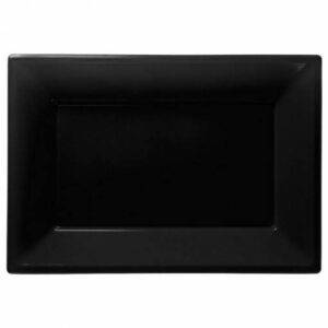 3 TRAVESSAS PLÁSTICO 33 X 23 CM PRETO