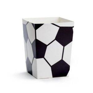 Caixas para pipoca de futebol, mix, 7x7x12 cm