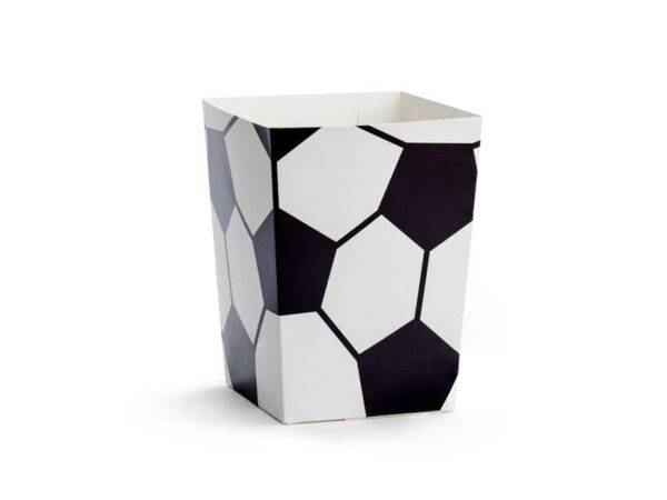 Caixas para pipoca de futebol, mix, 7x7x12 cm