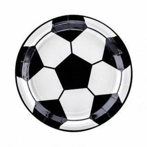 Pratos de papel tema Futebol, mix, 18 cm