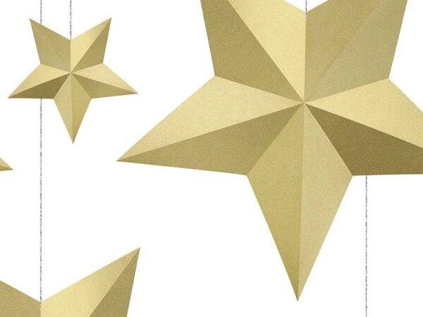 Estrelas decoração, ouro