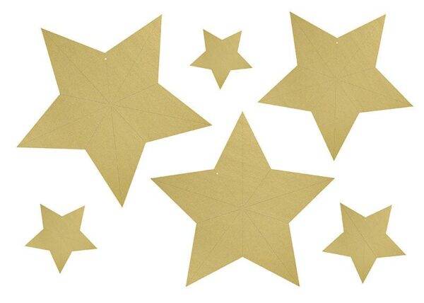 Estrelas decoração, ouro