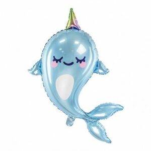 Balão de folha Narwhal, 53x87 cm,