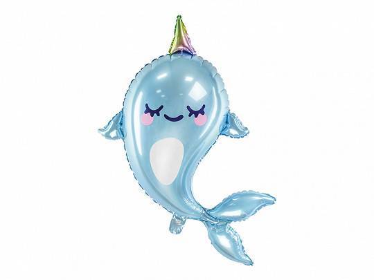 Balão de folha Narwhal, 53x87 cm,
