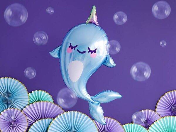 Balão de folha Narwhal, 53x87 cm,