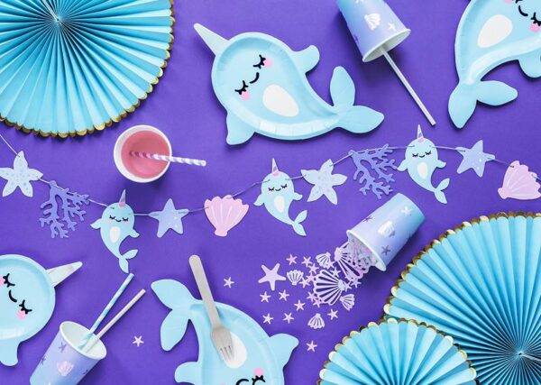 Copos de papel Narwhal, mistura, 220 ml