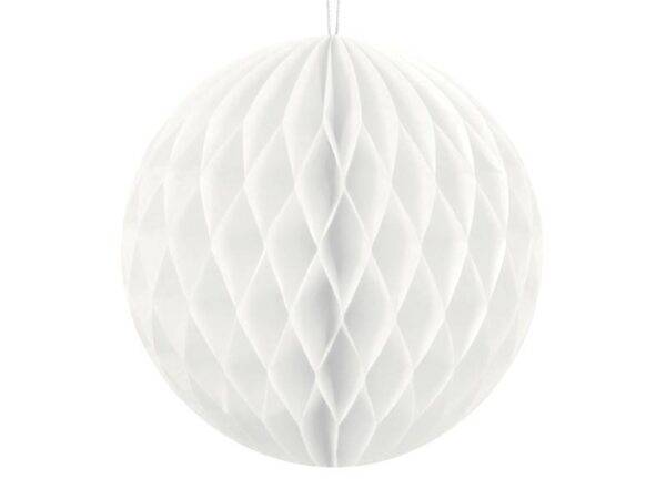Bola de favo de mel, branca, 10 cm