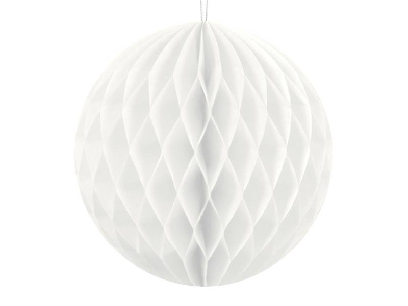 Bola de favo de mel, branca, 10 cm