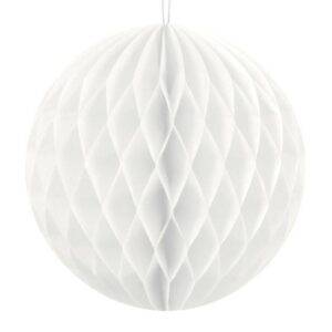 Bola de favo de mel, branca 40 cm