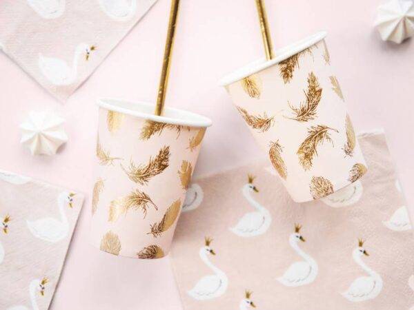 Copos de papel Lovely Swan, 220 ml