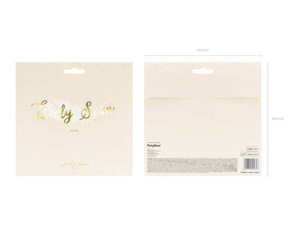 Grinalda Lovely Swan, espelho dourado, 64x21,3 cm