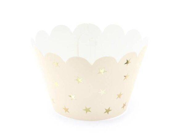 Invólucros de cuppcake, 5x7,5x5 cm, pêssego claro