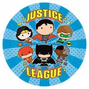 8 PRATOS 23 CM JUSTICE LEAGUE