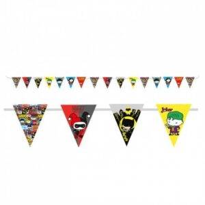 BANDEIRA TRIANGULAR PAPEL 3,3 M JUSTICE LEAGUE