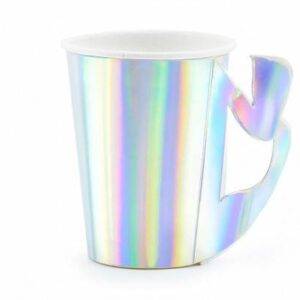 Copos de papel sereia, iridescente, 220 ml