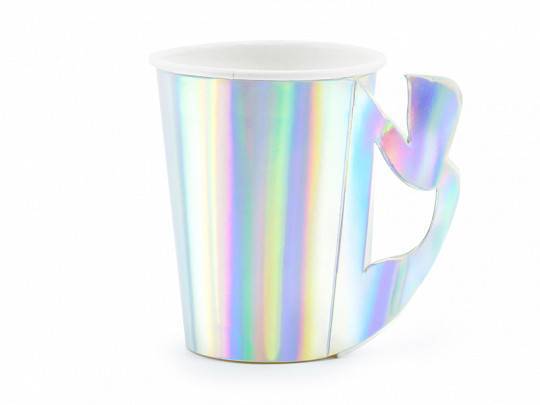 Copos de papel sereia, iridescente, 220 ml