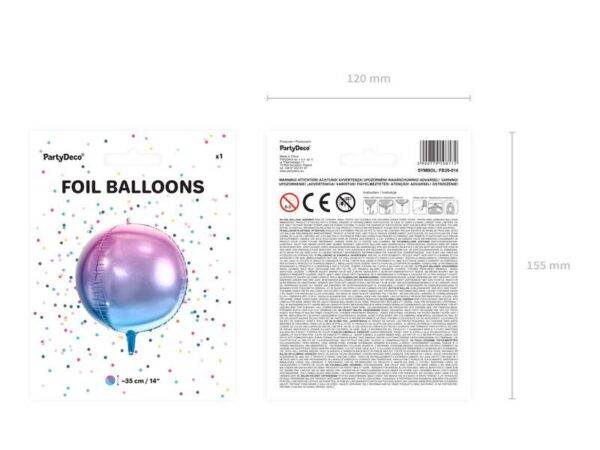 Balão de Foil violeta e azul, 35 cm
