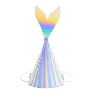 Chapéus de festa Sereia, iridescente, 18 cm