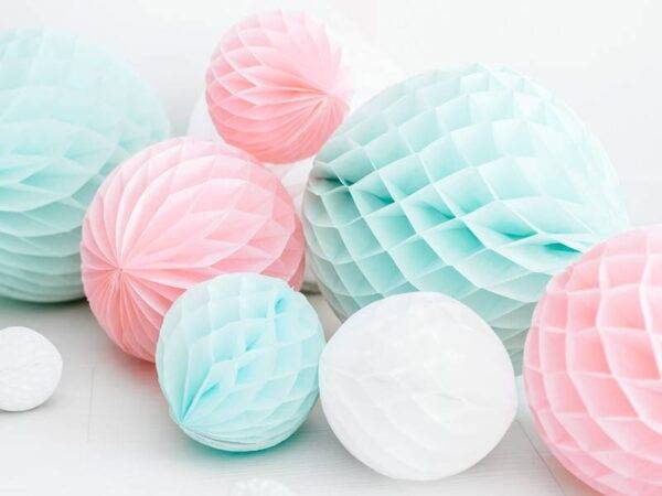 Bola Honeycomb, rosa claro, 20 cm