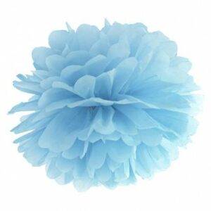Tissue paper Pompom, azul claro enevoado, 25 cm