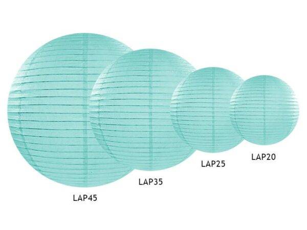 Lanterna de papel, azul tiffany, 35 cm