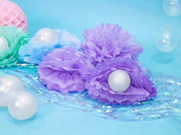 Tissue paper Pompom, azul claro enevoado, 25 cm
