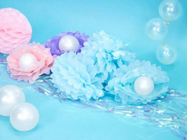 Tissue paper Pompom, azul celeste, 25 cm