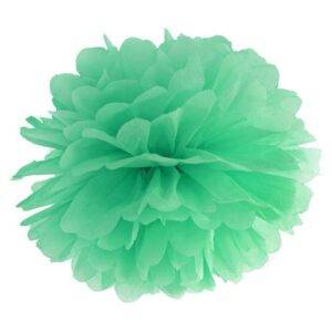 Tissue paper Pompom, hortelã, 25 cm