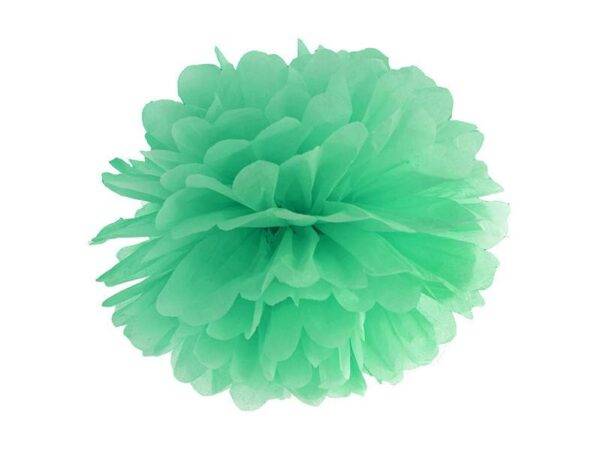 Tissue paper Pompom, hortelã, 25 cm
