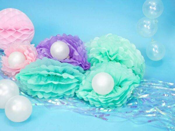 Tissue paper Pompom, hortelã, 25 cm