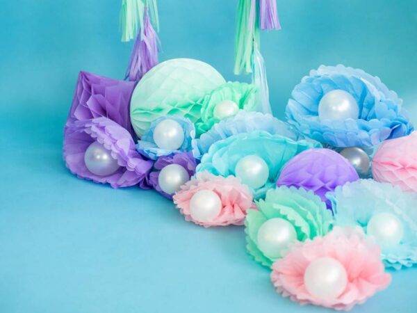Tissue paper Pompom, hortelã, 25 cm