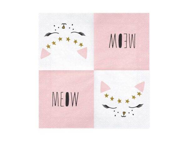 Kitty Pack de guardanapos, 33x33 cm