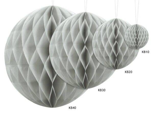 Bola Honeycomb, cinza claro, 40 cm