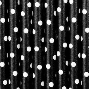 Palhinhas de papel, preto, 19,5 cm