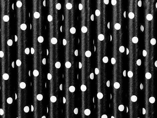 Palhinhas de papel, preto, 19,5 cm