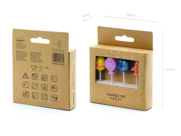 Velas de aniversário Espaço, mistura, 2-3 cm