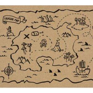 Jogos americanos de papel Pirates Party, 40x30 cm