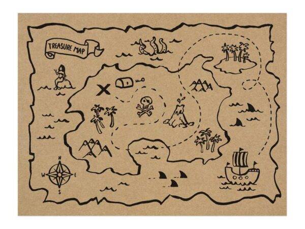 Jogos americanos de papel Pirates Party, 40x30 cm