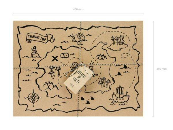 Jogos americanos de papel Pirates Party, 40x30 cm