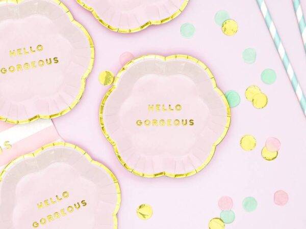 Pratos Yummy - Hello Gorgeous, rosa claro, 13 cm