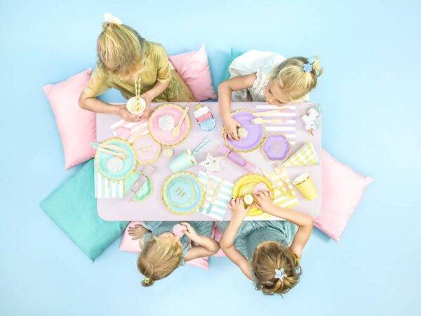 Pratos Yummy - Live Laugh Love, azul claro, 13 cm