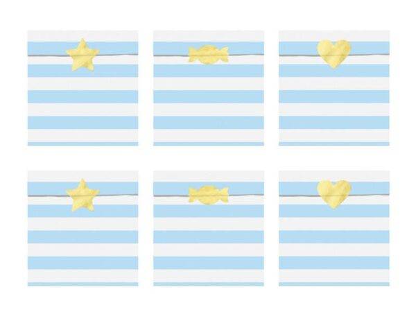 Sacos de Festa Gostoso, azul claro 13x14 cm
