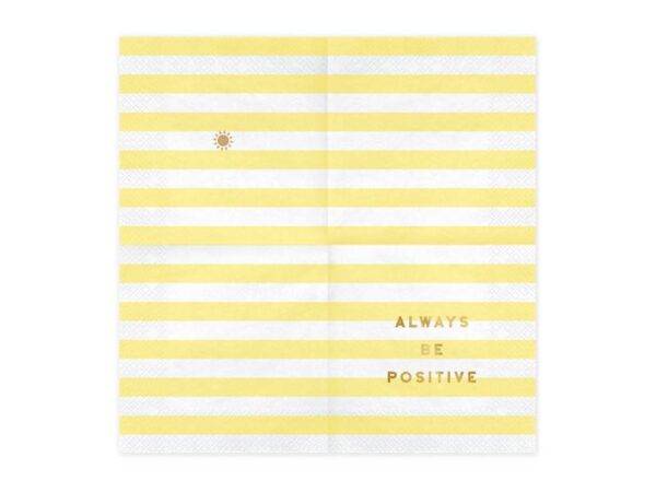 Guardanapos Gostosos - Ser sempre positivo,amarelo claro