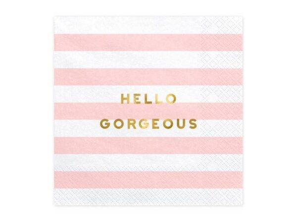 Guardanapos Yummy - Hello Gorgeous, rosa claro