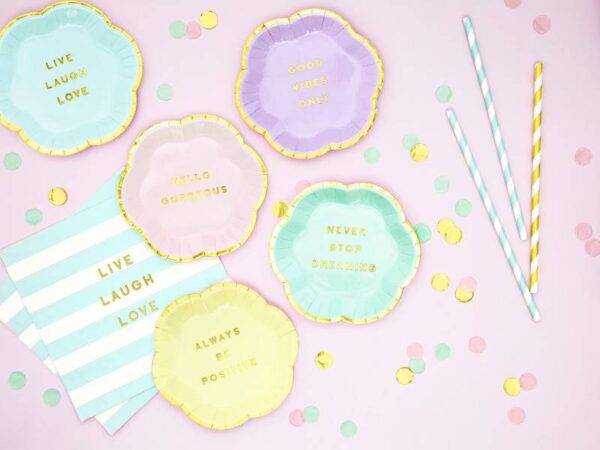 Guardanapos Yummy - Live Laugh Love, azul claro