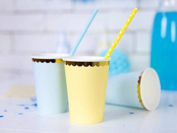 Copos, amarelo claro, 220 ml