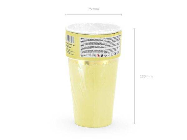 Copos, amarelo claro, 220 ml