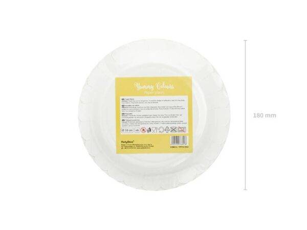 Pratos amarelo claro, 18 cm